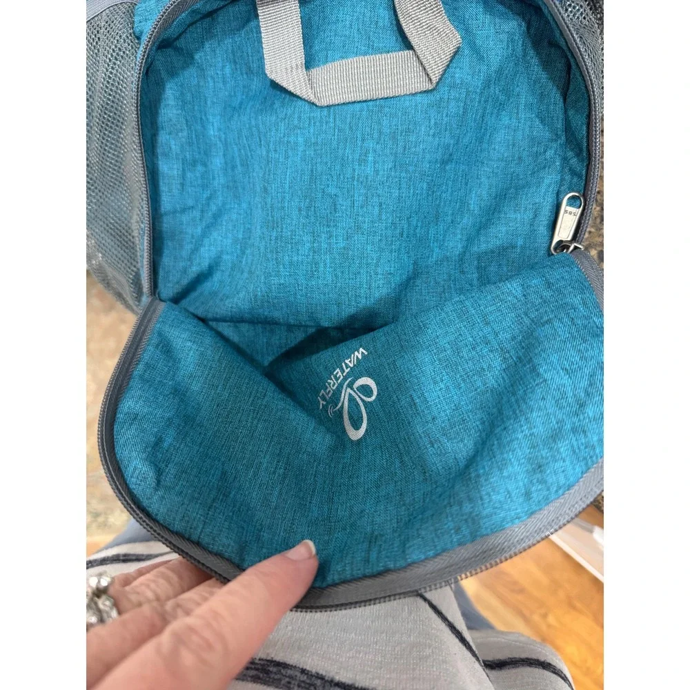 Waterfly Teal Blue Foldable‎ Lightweight Hiking Backpack Daypack Travel Bag